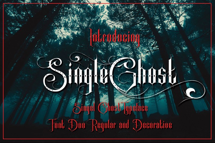 Przykładowa czcionka Single Ghost #4